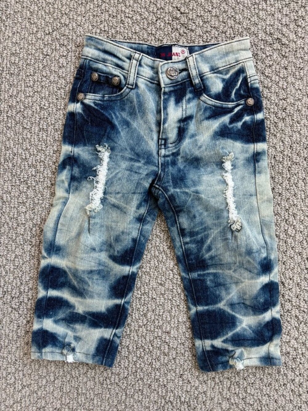 On Jeans Blue Denim Tie Dye Denim Jeans Straight Leg Toddler Size 4